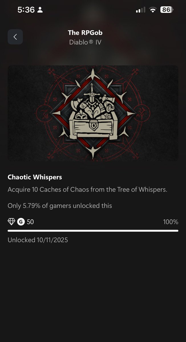 A diablo 4 achievement finally popped after 3 months when I was on vacation! Anyone remember?