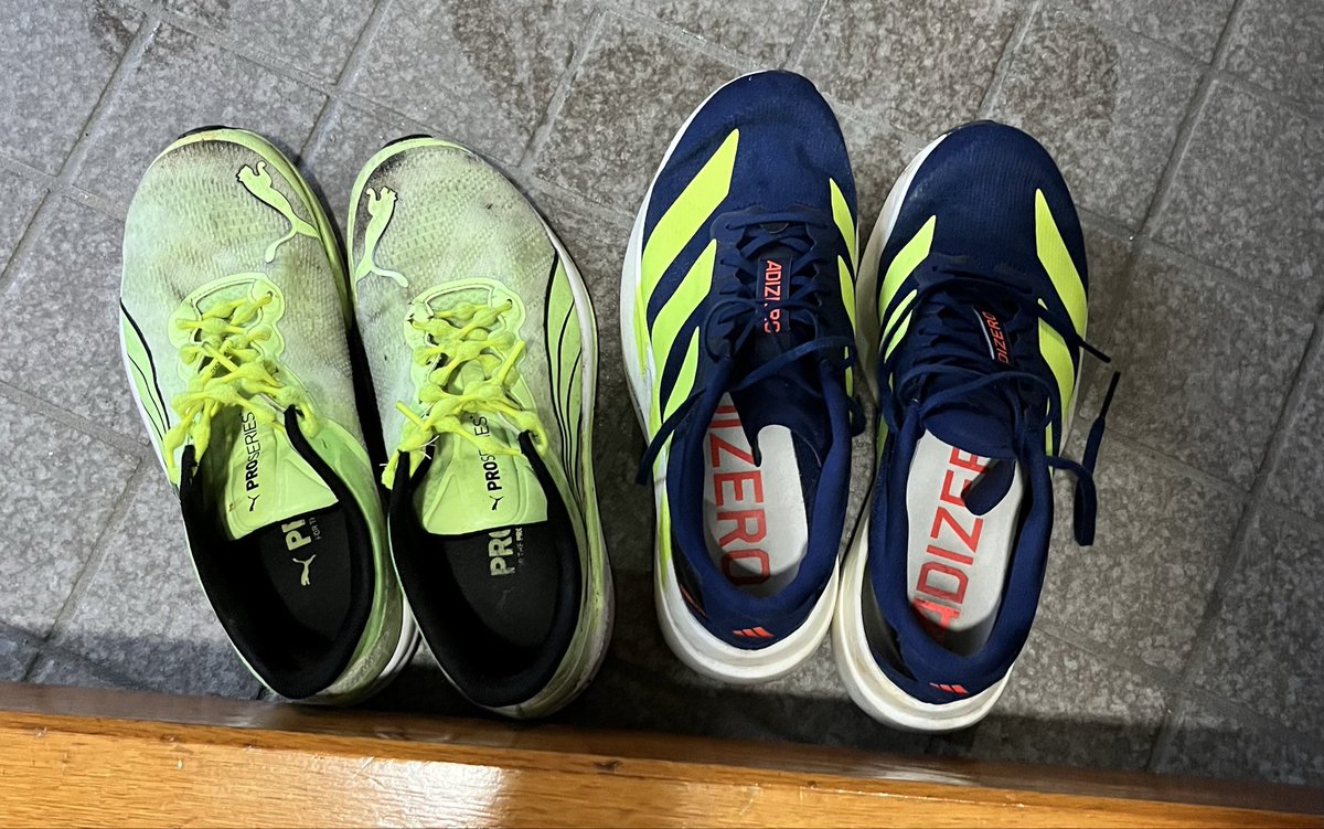 tomou01's tweet image. 靴が違うと

ペースが上がらない…
雨が降っていたので、古い靴で走ったらスピード出せませんでした

並べてみると平均心拍数が上がってないですねー
余裕があるはずなのになんかしんどい…
良くなるように積み重ねていきます！ムン！

朝日記1753日目
#朝活　#今日の積み上げ