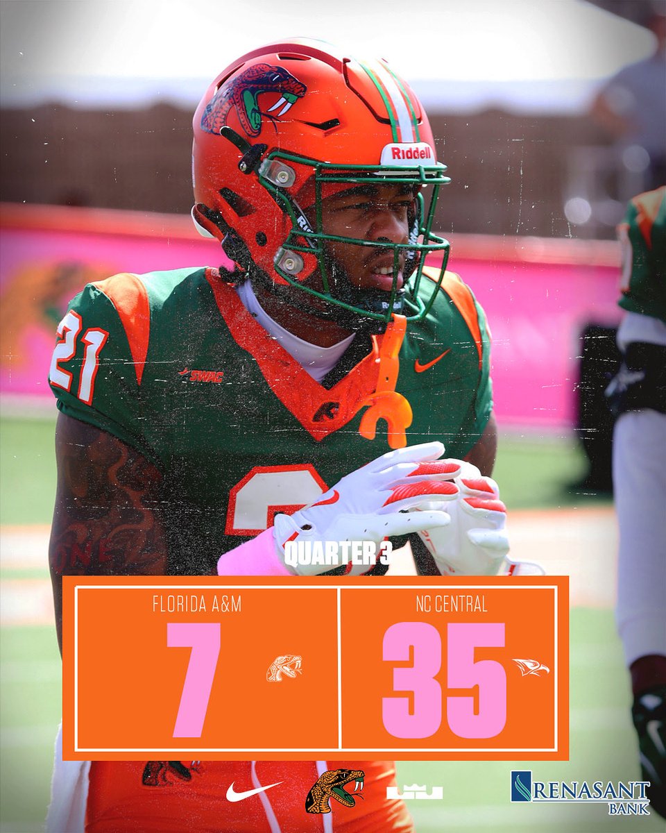 FAMU_FB's tweet image. After 3 quarters of play 

#FAMU | #Rattlers | #FangsUp 🐍