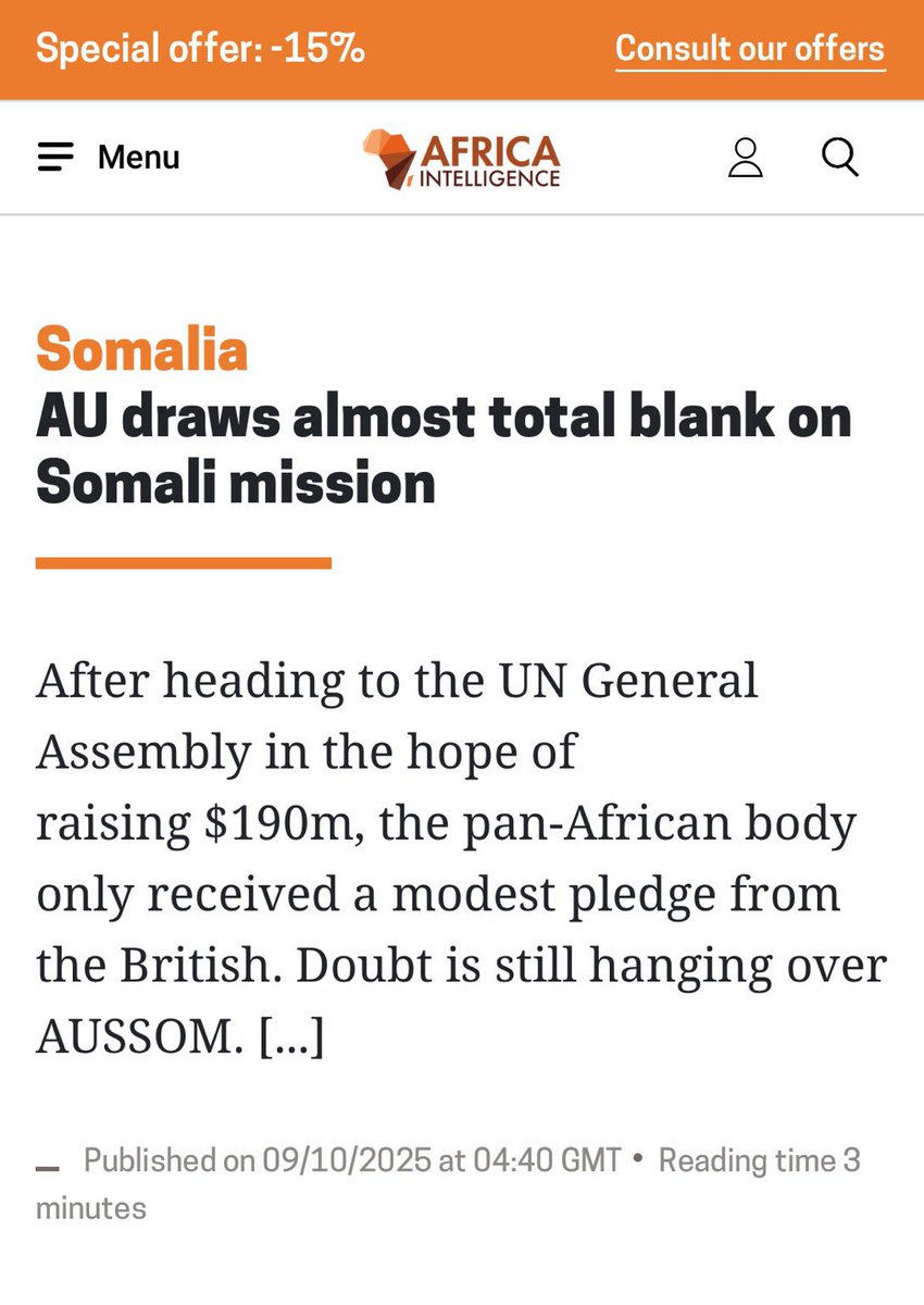 Somali_Lawyer's tweet image. I have long argued the #AU mission didn’t achieve anything tangible for almost 20 years. Among #Somalis AU is known for the ability to change its acronyms from #AMISOM, #ATMIS to #AUSSOM and not for anti-terror actions against AlShabaab. It is also cash cow for our arch enemies.