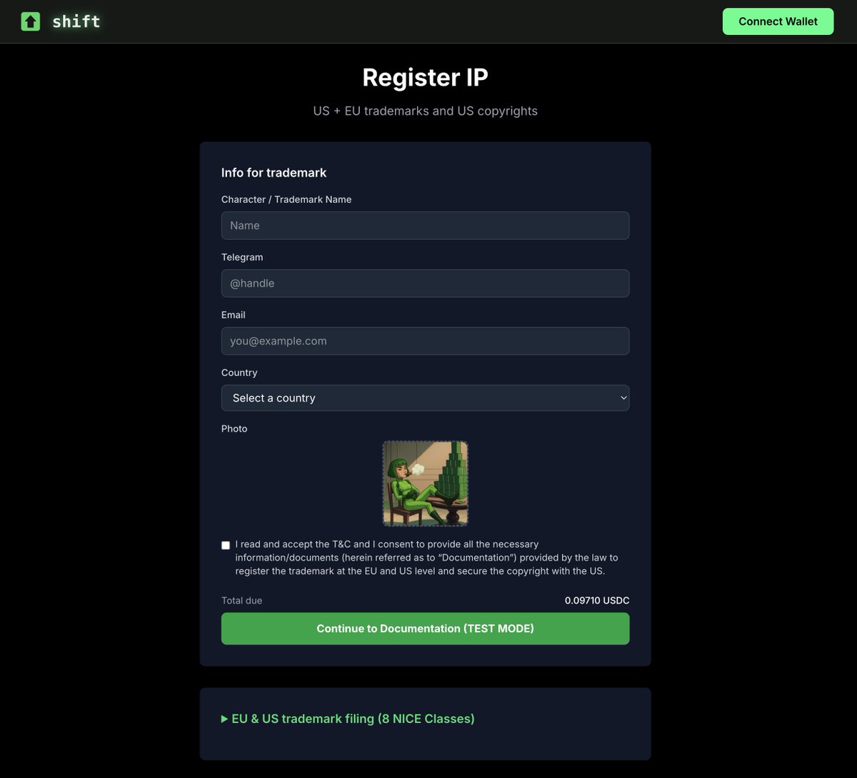 🧾IP registration for already deployed tokens (Pump Fun, Bonk, BagsApp, BelieveApp)

EUIPO &amp; USPTO