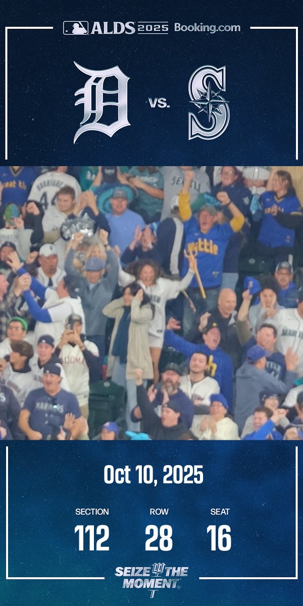 mbshort2's tweet image. Love how you can see snaps of yourself from the @Mariners games with @SeeYourMomento 🔱 💙 #seizethemoment