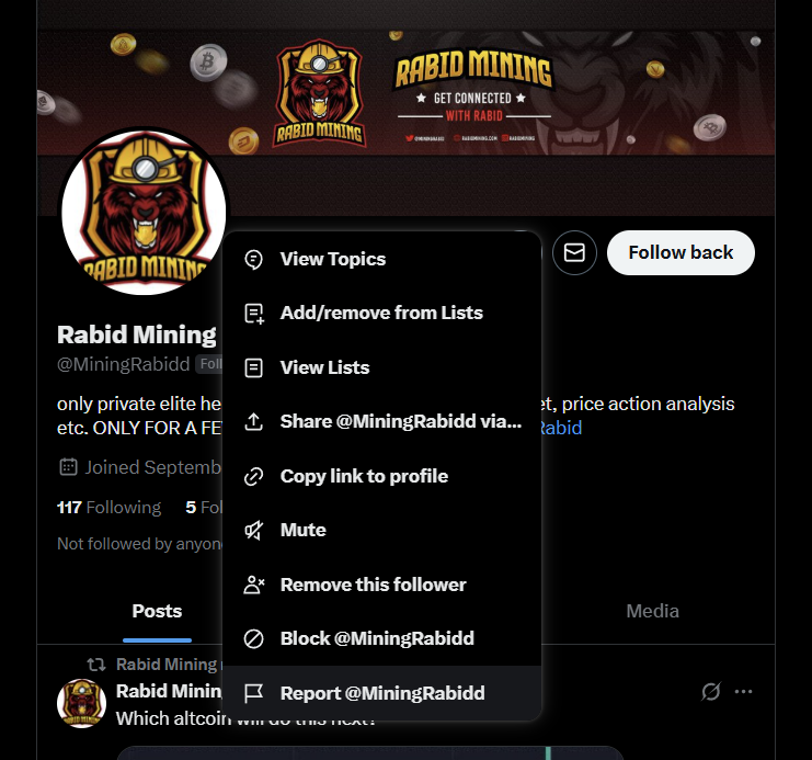 TechManTy's tweet image. You aree famous @MiningRabid  being impersonated lol .