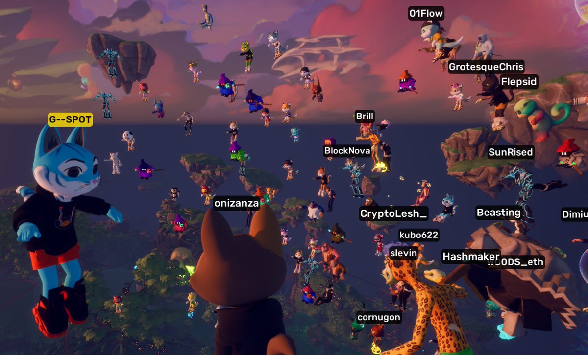 OniZanza's tweet image. Here&apos;s a couple screenshot from today&apos;s @OtherGamesXYZ on @OthersideMeta! FoxySneaks were looking fresh on the Project Runway catwalk and bubbles continue to grow in diversity. Overall, another great success. Thank you hosts, players, and sponsors!