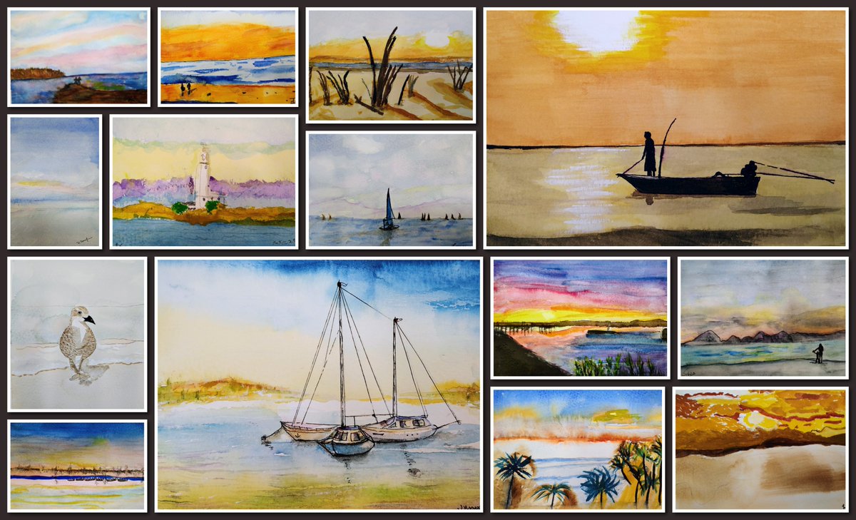 First time I've taught Seascape painting. I'm blown away by the wonderful paintings.