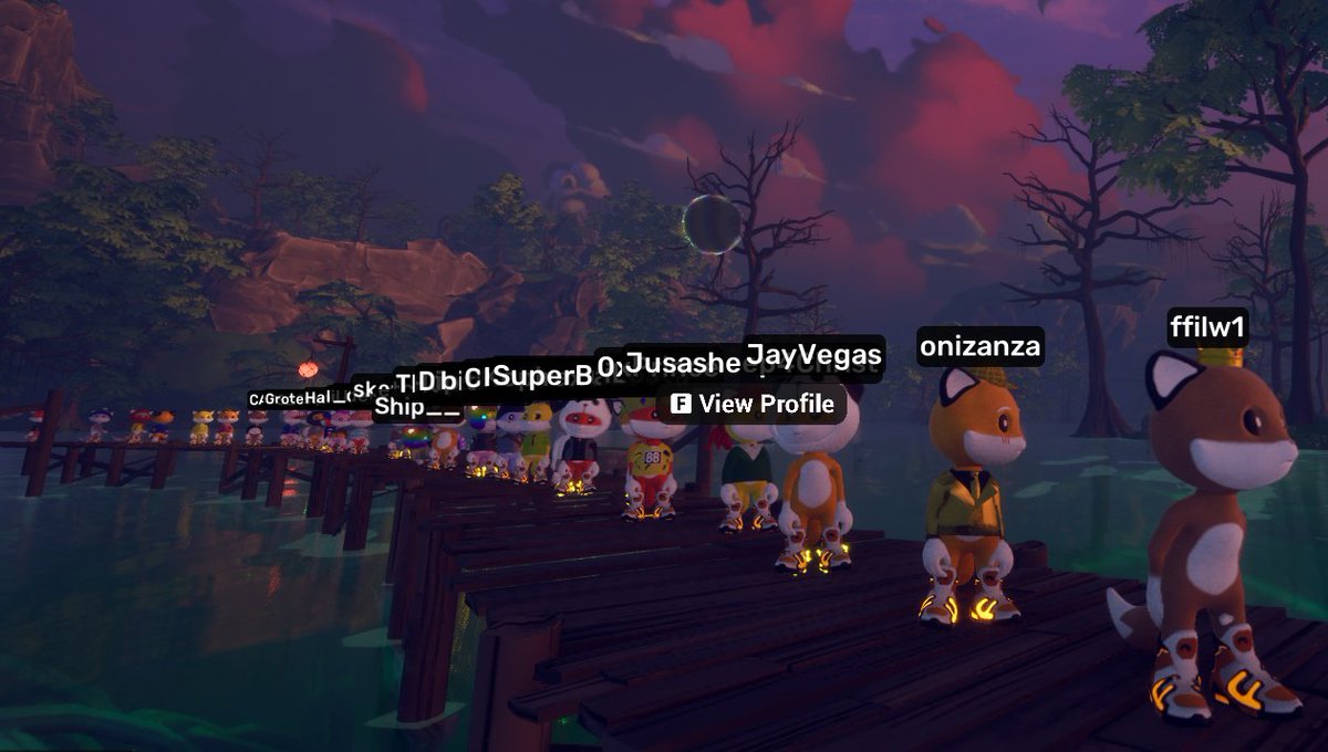 OniZanza's tweet image. Here&apos;s a couple screenshot from today&apos;s @OtherGamesXYZ on @OthersideMeta! FoxySneaks were looking fresh on the Project Runway catwalk and bubbles continue to grow in diversity. Overall, another great success. Thank you hosts, players, and sponsors!