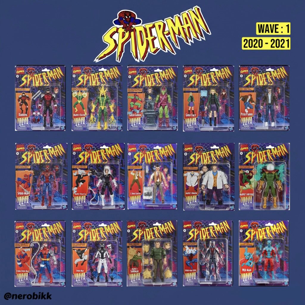 nerobikk's tweet image. Spider-man: Retro Collection (Visual Guide) Wave: 1 🕷️

#Marvel #MarvelComics #MarvelLegends #SpiderMan #Hasbro
