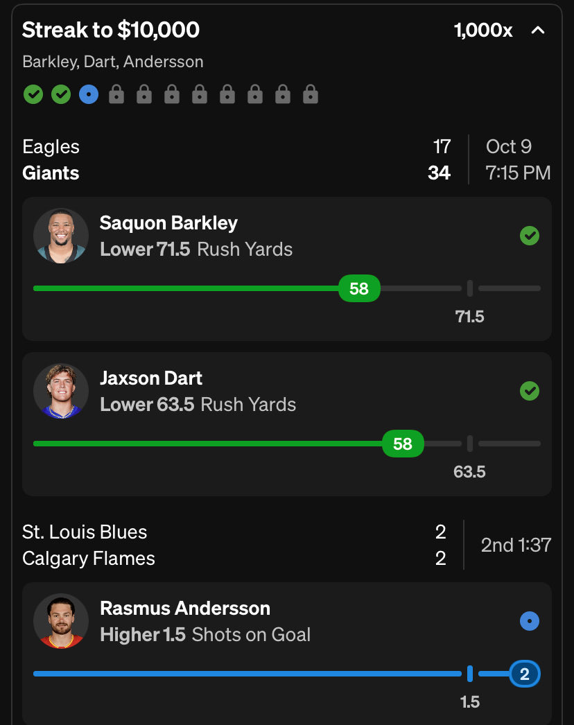 BetWithFamous's tweet image. Cash the streak pair✅✅🦈
This was sweat free😻
25 likes for day 4🤙🏾

#NBA #GamblingX 
#Prizepickslocks #TrendingNow #Nhl #Underdog #Bettingtips #FGM