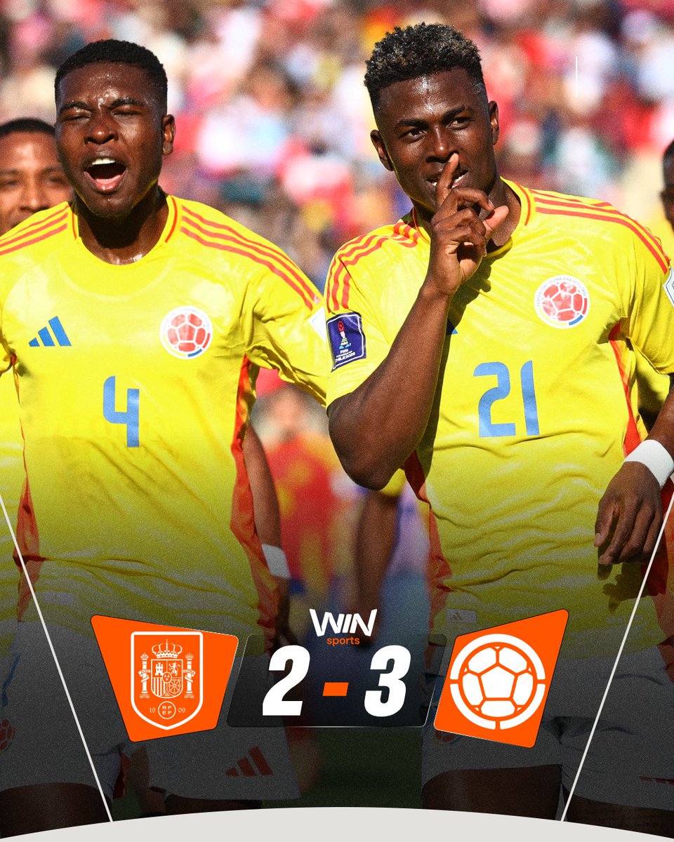 WinSportsTV's tweet photo. 🇨🇴⚽🏆¡TRIPLETE DE NÉISER VILLAREAL Y COLOMBIA ESTÁ EN LAS SEMIFINALES DEL MUNDIAL SUB-20! La ‘Tricolor’ superó 3 a 2 España y avanzó a la siguiente fase.

🔥VAMOS MUCHACHOS🔥 https://t.co/dcSB7iXOZh