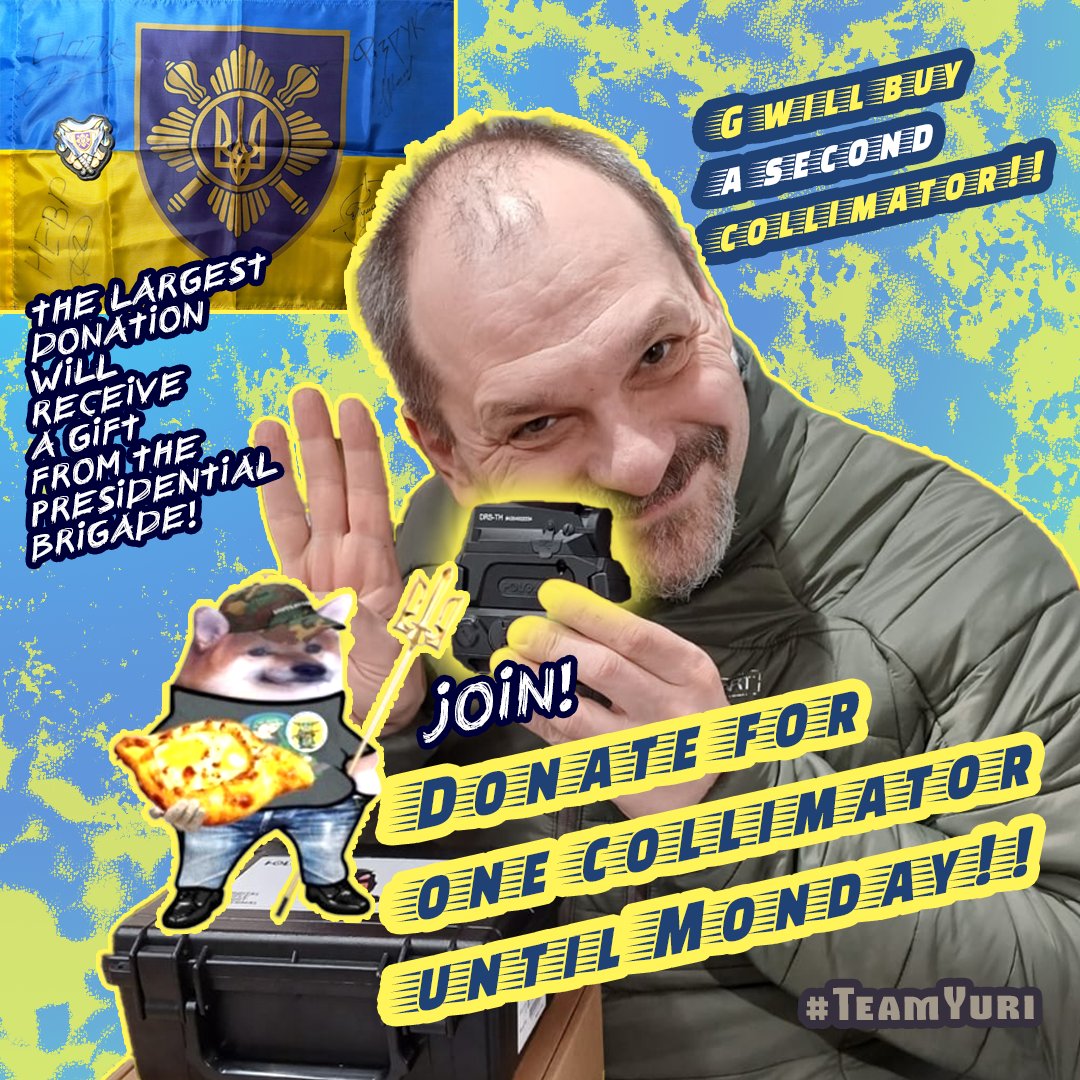 MrsSNorman's tweet photo. Collecting for #collimators. These will go to (literally) the World's Best sniper team.
These thermal devices are going on shotguns that are shooting down drones.
We fund one, and our good friend @GMClarke21 is going to get them a second.
https://t.co/p2II4PqSCU https://t.co/yGoVlmWma5