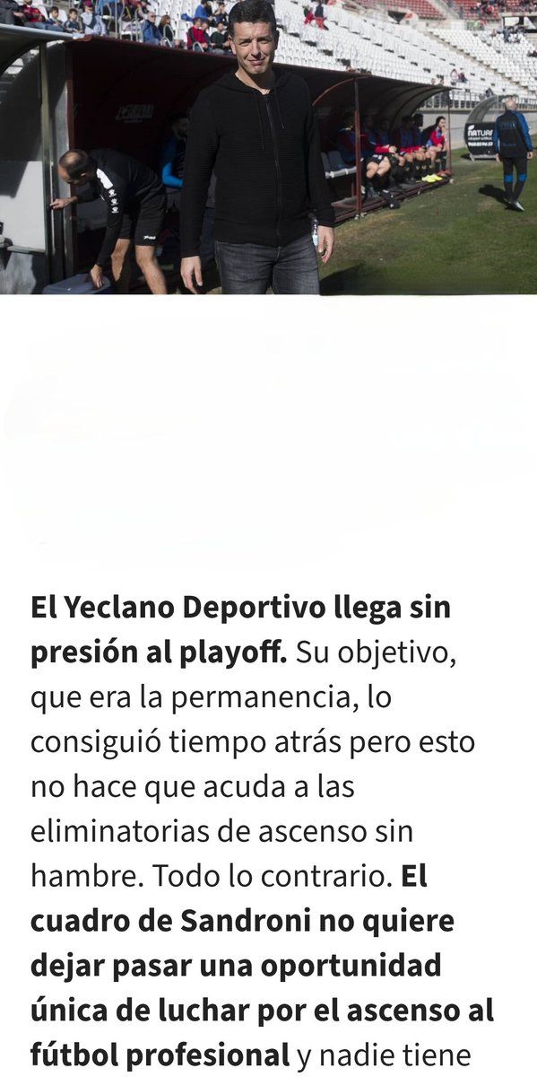 <a href="/SanedrinGrana/">Sanedrín Grana</a> <a href="/realmurciacfsad/">Real Murcia CF</a> <a href="/SDTarazona/">S.D. Tarazona</a> Entrenadores sin equipo:
José María Salmerón 
(Llevó al Real Murcia a PlayOff en temporada convulsa)
Vicente Mir (2ªVuelta de Campeón, record de victorias consecutivas, llevo al Real Murcia lejos en PlayOff)
Alejandro Sandroni (llevó al Yeclano equipo humilde a PlayOff a Segunda)