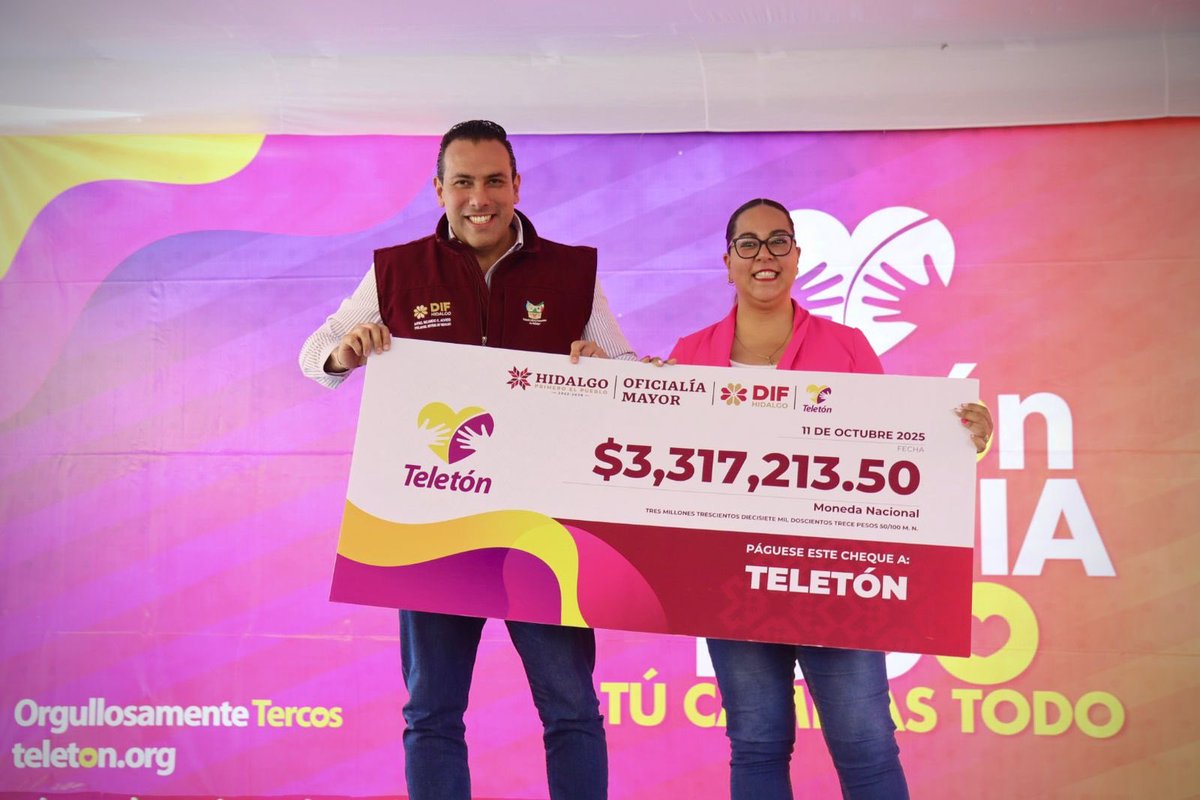 difhgo's tweet image. #LaFamiliaDIFH, junto al Gobierno de Hidalgo y Oficialía Mayor, entregamos el monto recaudado por servidores públicos a Fundación Teletón, beneficiando a #NNA con autismo, cáncer y discapacidad. 🌎💜💛