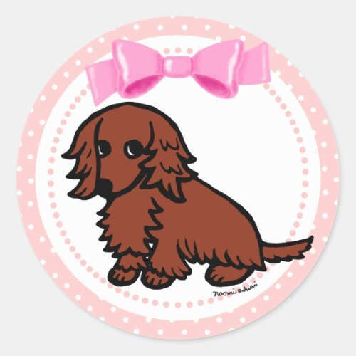 HappyLabradors's tweet image. Red Long Haired Dachshund 2 Classic Round Sticker #dachshund, #cartoon, #wiener #dog, #doxie, #ClassicRoundSticker  ift.tt/3I6PtYu