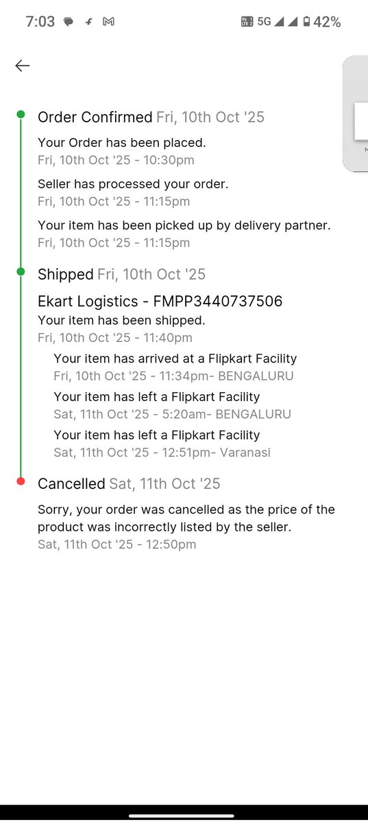 KripaShankarJa3's tweet photo. Why cancel my nothing phone 3 order. After accepting the payment. And shipped the product.
@flipkartsupport 
@consumerforum_ https://t.co/rwrKPv06qk