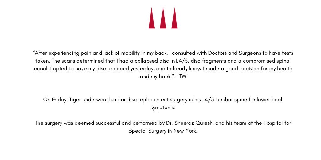 TWlegion's tweet image. 🚨🐅😢 BREAKING NEWS — Tiger Woods undergoes back surgery.