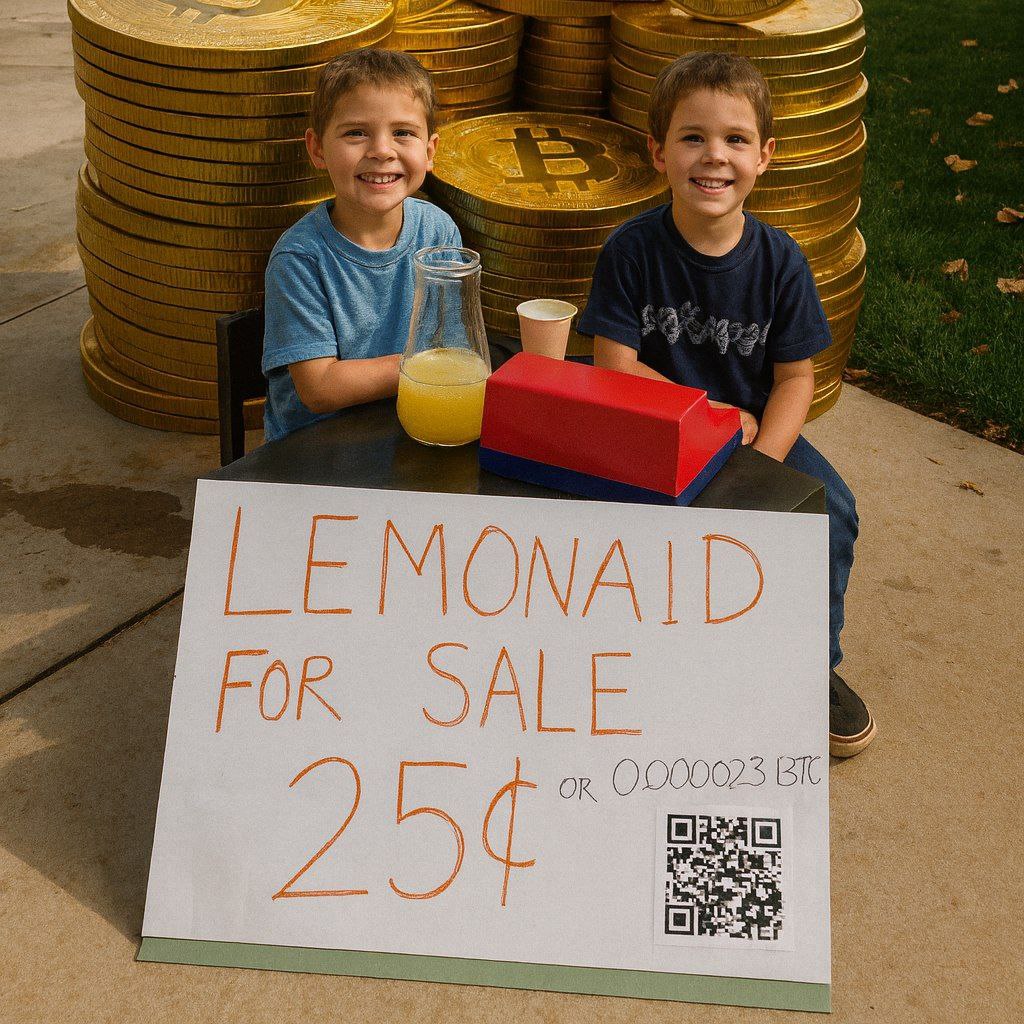 ImCryptOpus's tweet image. 🔥 THROWBACK: In 2017, two kids sold lemonade for $BTC. Wonder where they are now. #crypto
