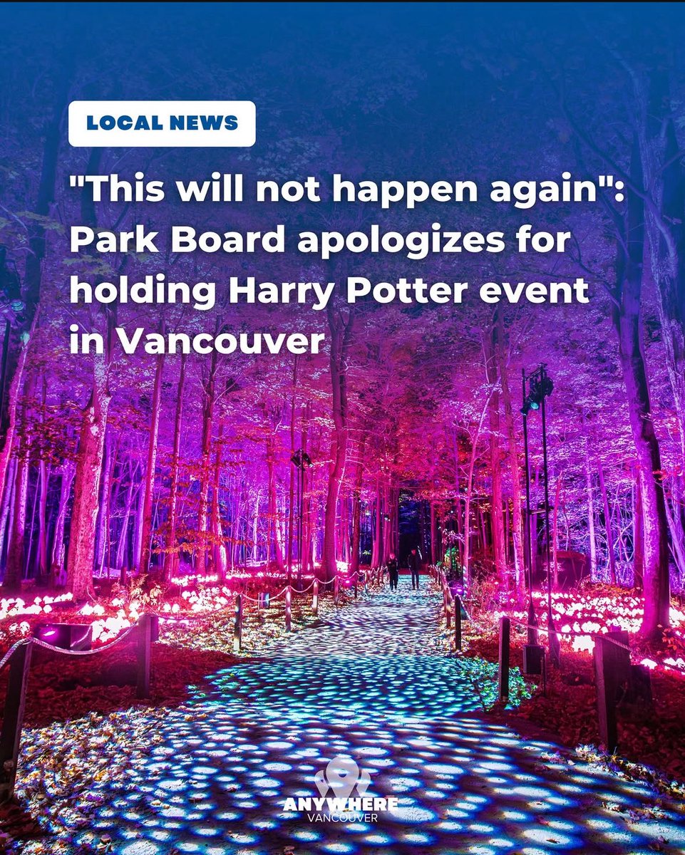I don’t understand. Why they have to apologize for having an event for the general public?! We all grew up with Harry Potter. Back in the day, nobody knew about lgbtq. This has become a menace, that “regular” people are unable to enjoy our lives in the middle of all this