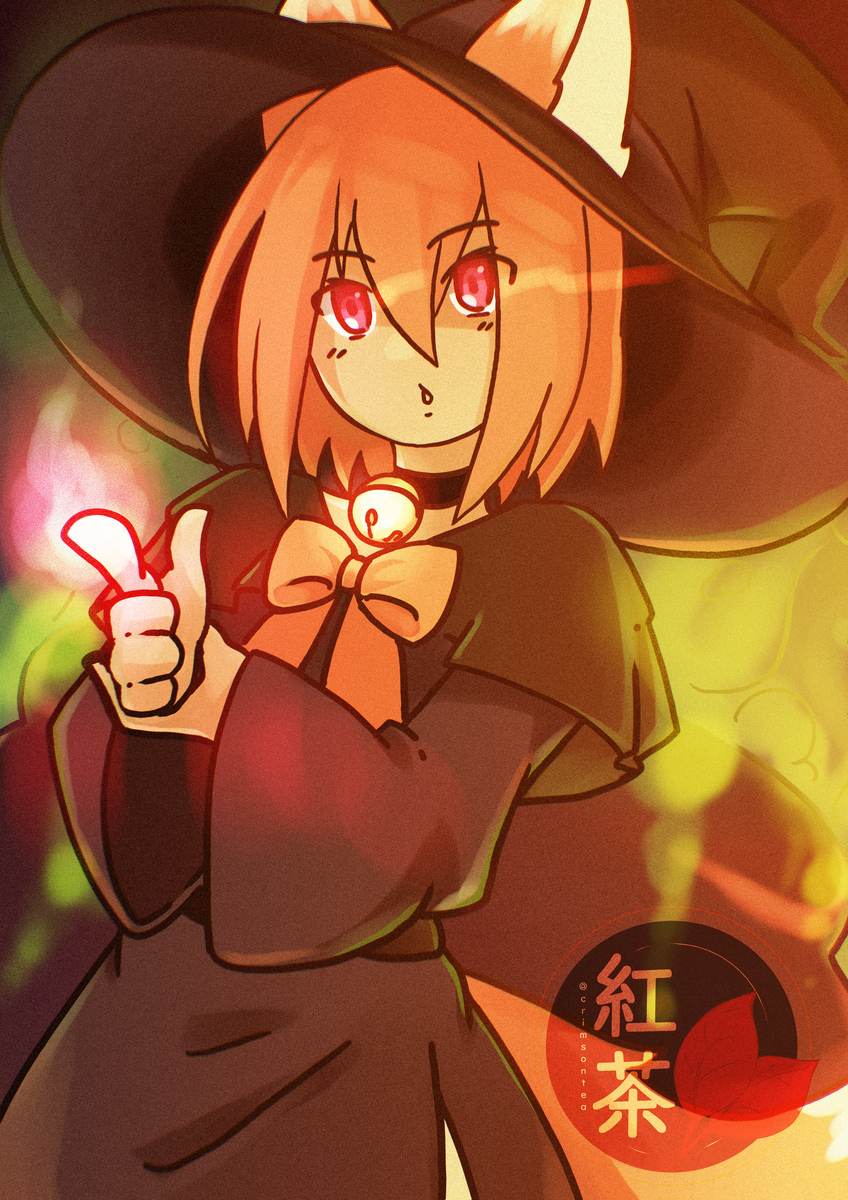 CrimsonTeahouse's tweet photo. Happy Halloween everyone~ Enjoy Ikumi turning you into a frog ~
#oc #OCART  #foxboy #kemonomimi #kitsune #witch
 (1/1) https://t.co/Ok5rXk8GDf