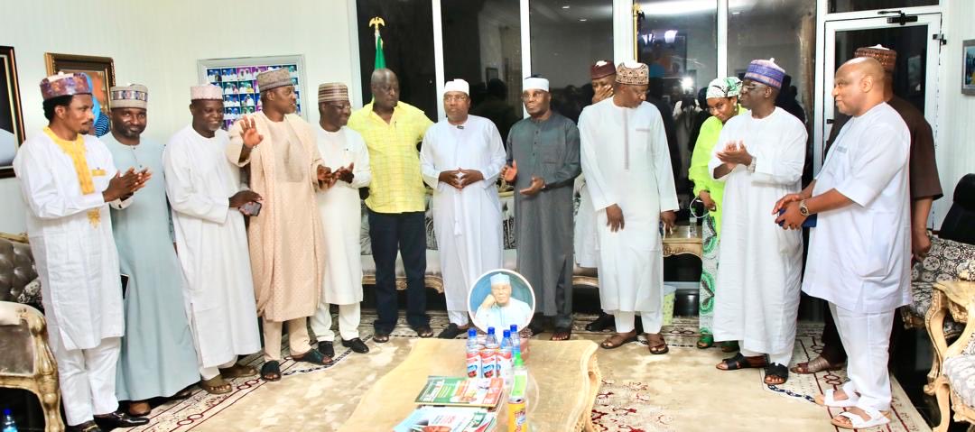 atiku's tweet image. I just concluded a crucial meeting with Adamawa ADC stakeholders, at which they resolved to stand united as one indivisible entity that will join hands with the rest of the party to rescue Nigeria. -AA