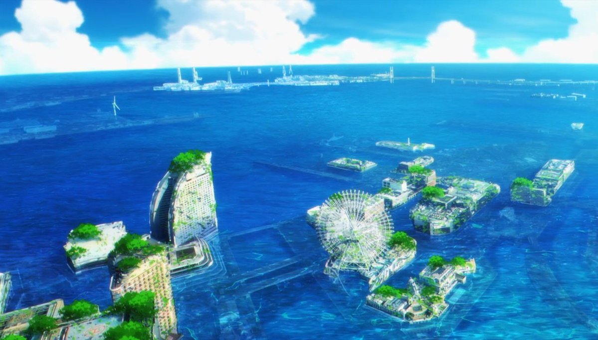 boo_hit's tweet image. #終末ツーリング
分かったこと
・シェルターでの様子
・海面上昇
・海に出来た大穴、人為的な原因??(横須賀での爆発)　打ち上がった潜水艦
・変異して巨大化した生物
・サイボーグ技術