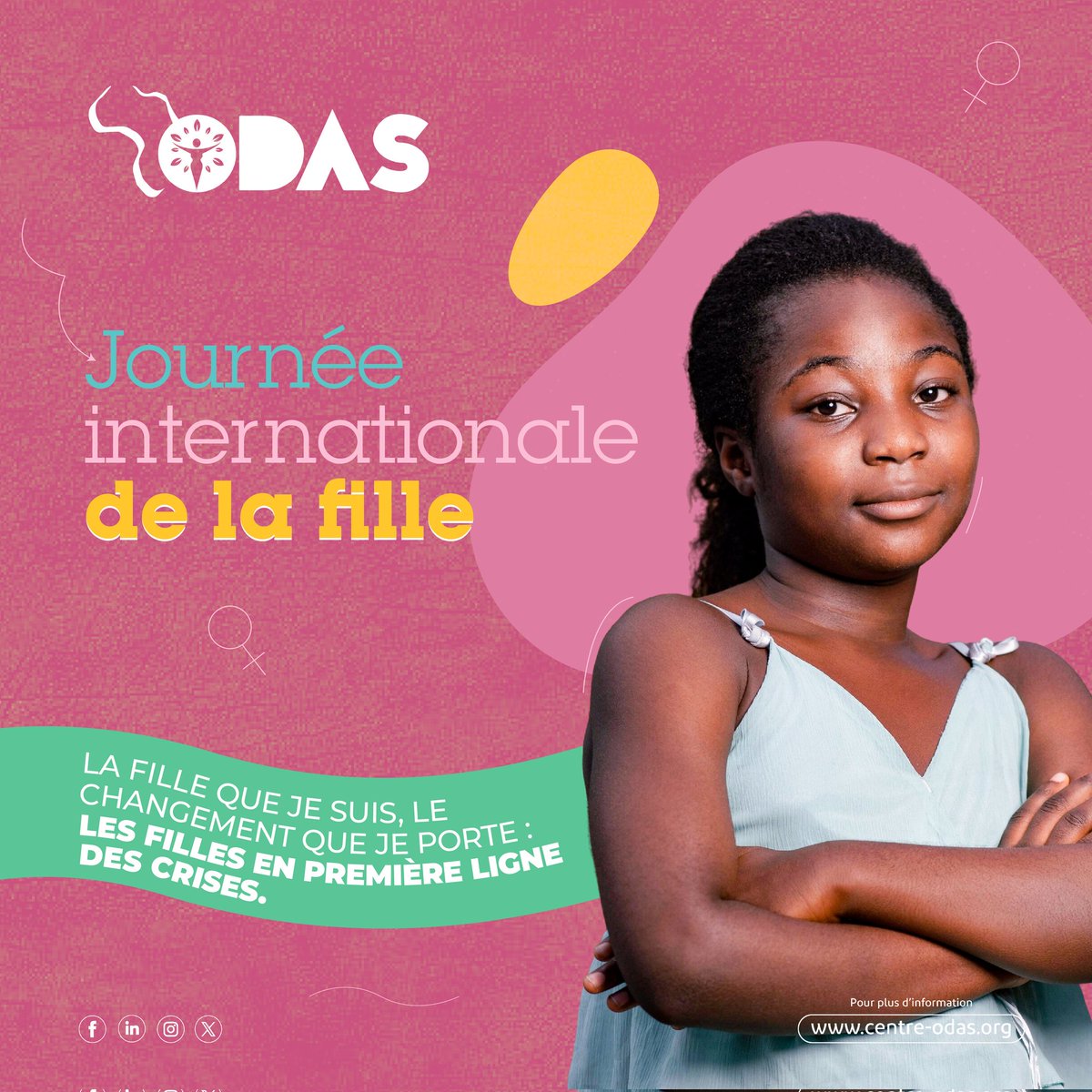 Journée Internationale de la Fille #JIFi2025

Les filles sont des actrices puissantes du changement.
Face aux crises, elles portent l’espoir, les solutions... Elles ne sont pas de simples bénéficiaires, elles défendent leurs droits, protégent leurs communautés et participent