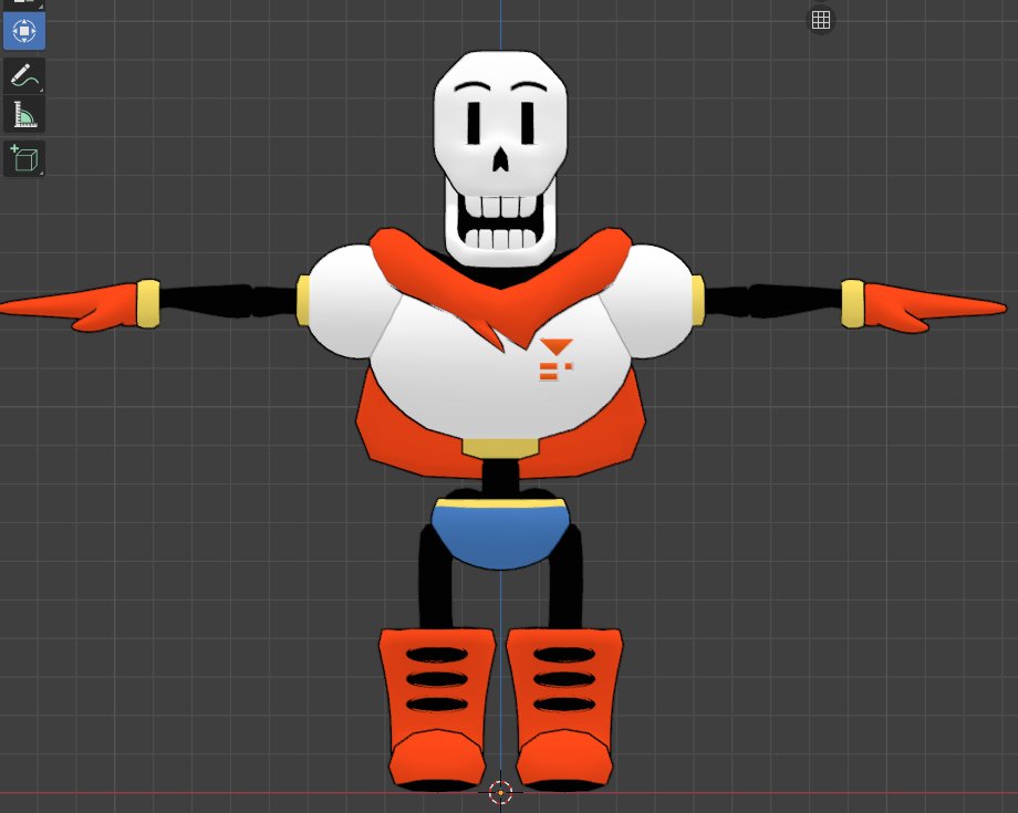 NickSliccc's tweet image. Thought i should post My Papyrus Model too bc i showed off the sans already. #undertale #papyrus #blender #3dmodeling