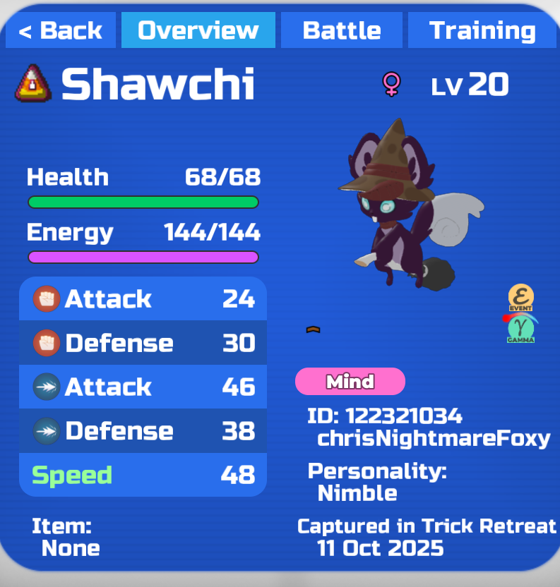 chrisCHFoxy's tweet photo. YEAHHHH! GAMMA HALLOWEEN SHAWCHI NOW WITH COLOR! #LoomianLegacy https://t.co/TGXUV3pMyV