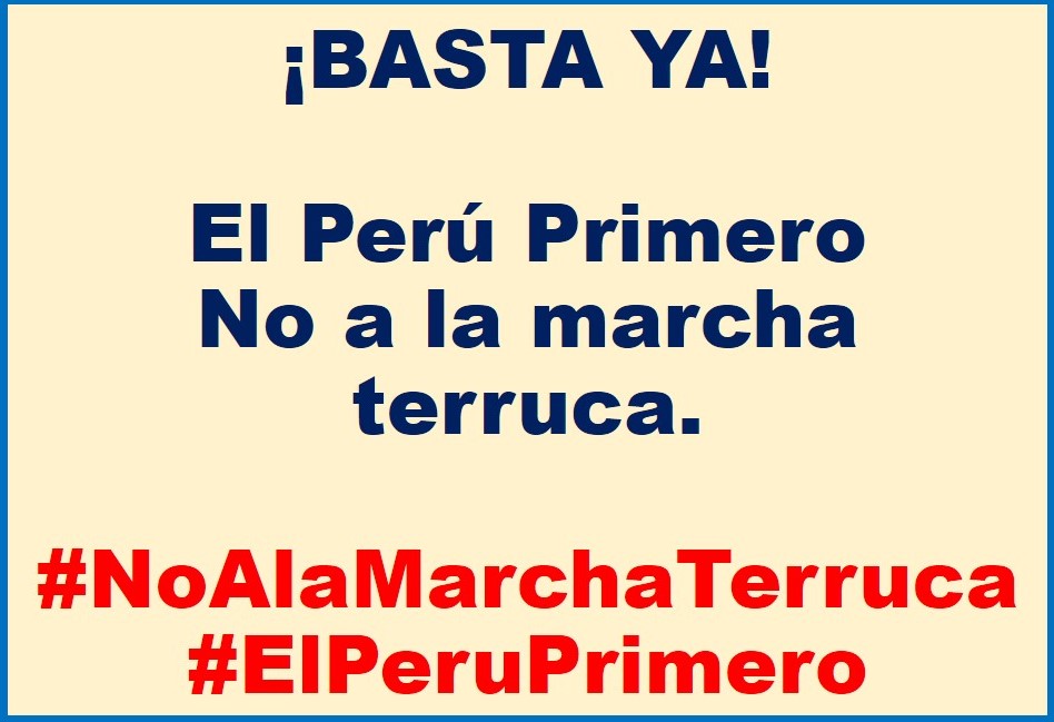 BASTA YA. No debemos permitir que Gorriti y la mafia rojicaviar amenacen con destruir -otra vez- el país con otro MERINAZO para seguir robando, usando cojudignos y lacras.
Es hora de pechar y parar a esas mierdas #NoALaMarchaTerruca

.<a href="/CCFFAA_PERU/">COMANDO CONJUNTO</a> .<a href="/congresoperu/">Congreso del Perú 🇵🇪</a> .<a href="/presidenciaperu/">Presidencia del Perú 🇵🇪</a>