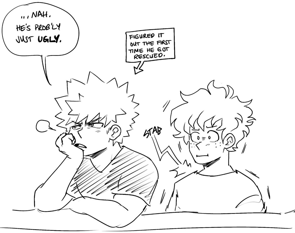 #bkdk Spider-Deku AU 

Katsuki is very grumpy that Izuku hasn’t told him yet and he’s determined to mess with him until he fesses up.