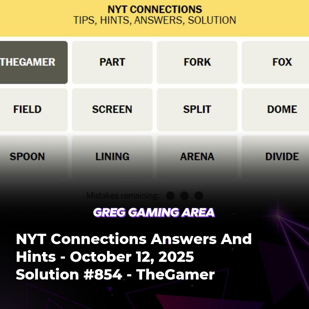 New NYT Connections solutions are out for October 12th! If you're stuck on today's puzzle, TheGamer has all the hints and answers you need to keep your streak alive. Time to tackle those categories and solve the wall!