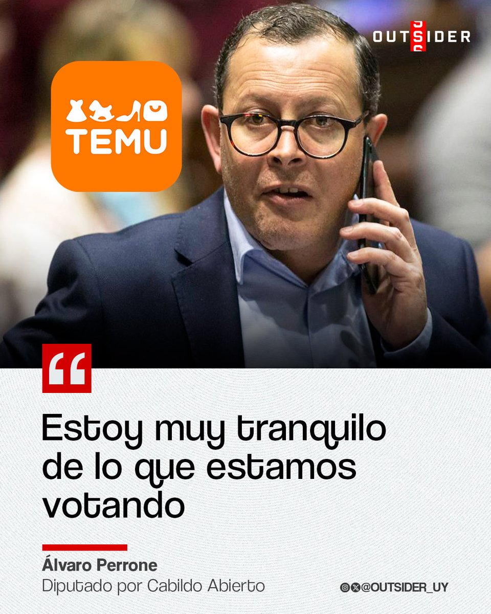 🚨| Indignante: el diputado de Cabildo Abierto, Álvaro Perrone, afirmó estar “muy tranquilo con lo que estamos votando”, en referencia a la aprobación en la Cámara de Diputados de la suba de impuestos.