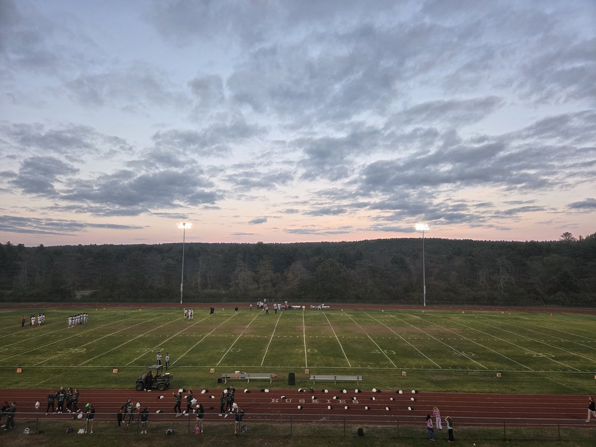 Pretty awesome backdrop for NH High School football on <a href="/nhsportspage/">NH Sports Page.com</a> as Monadnock hosts Stevens in a big D3 Saturday night game!