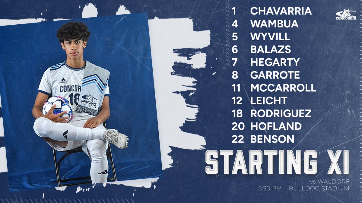 Concordia Bulldogs (@cunebulldogs) on Twitter photo ⚽️ | Homecoming weekend continues against Waldorf in Bulldog Stadium! New starter Rodriguez gets the nod from Coach Weides. ⚽️ | Homecoming weekend continues against Waldorf in Bulldog Stadium! New starter Rodriguez gets the nod from Coach Weides.