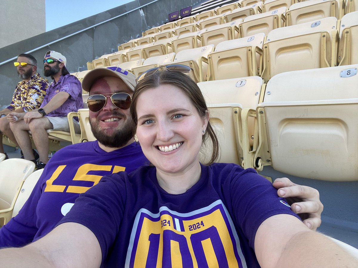 gbrig22's tweet image. Another game day with you 💜💛 #GeauxTigers