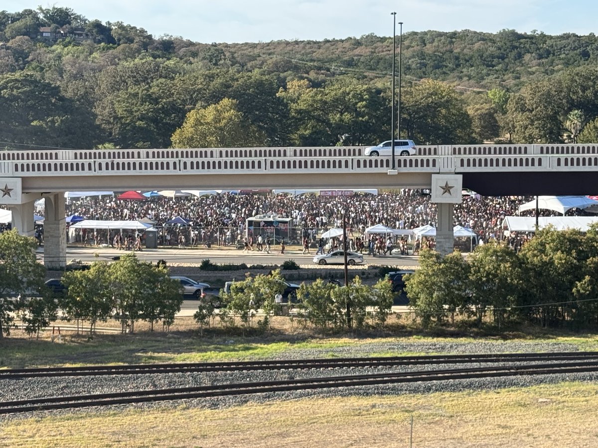 A lot of folks tailgating for homcoming at Texas State.