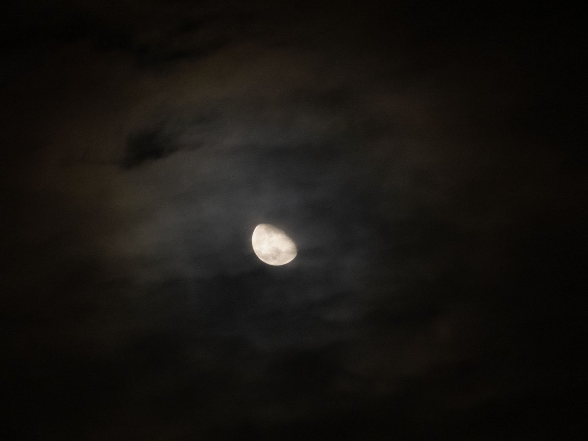 furiko_hitsuji's tweet image. 雲越しにチラリ。
月の右にアルデバランが見えたので、月はおうし座だったんだと思い出す。
雲が無さそうに見えたけれど撮ると雲越しだったすばる。
2025/10/11 22:04-22:08 JST
#月 #二十日月 #更待月