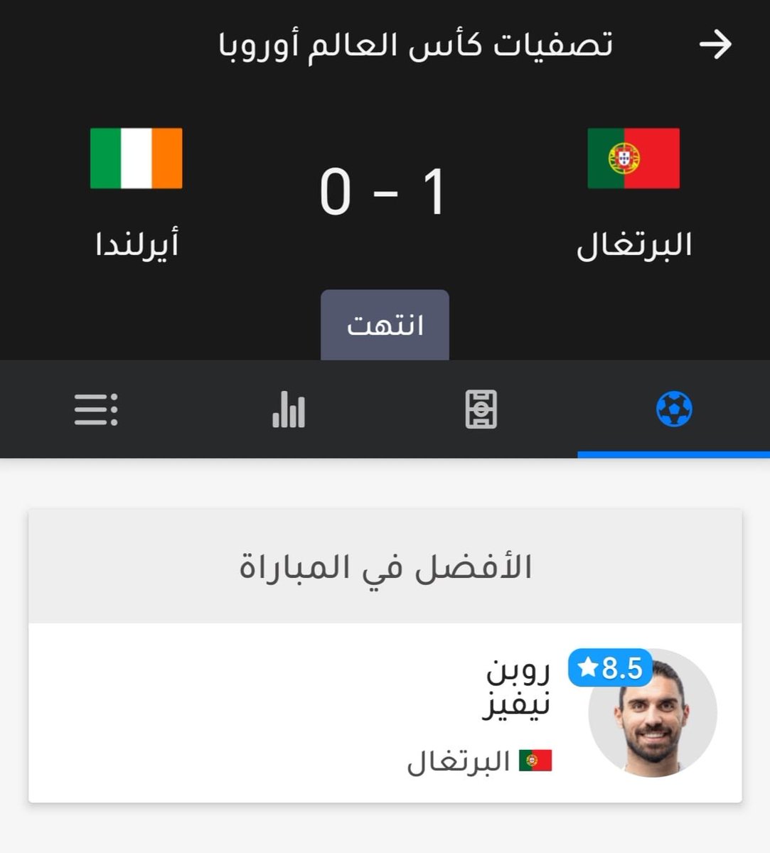 ninja4Nl's tweet image. #الامارات_عمان
         2              1 
#العراق_اندونيسيا
         1                0  

#تصفيات_كأس_العالم_2026

#روبن_نيفيز  يعوض إخفاق #رونالدو ويقود البرتغال إلى فوز صعب

- ضيع بلنتي 💔

- نهاية الموسم تشوف نيفيز يلعب فالدوري اليمني .. ليش ماندري🤷🏻‍♂️

#ميترو😔