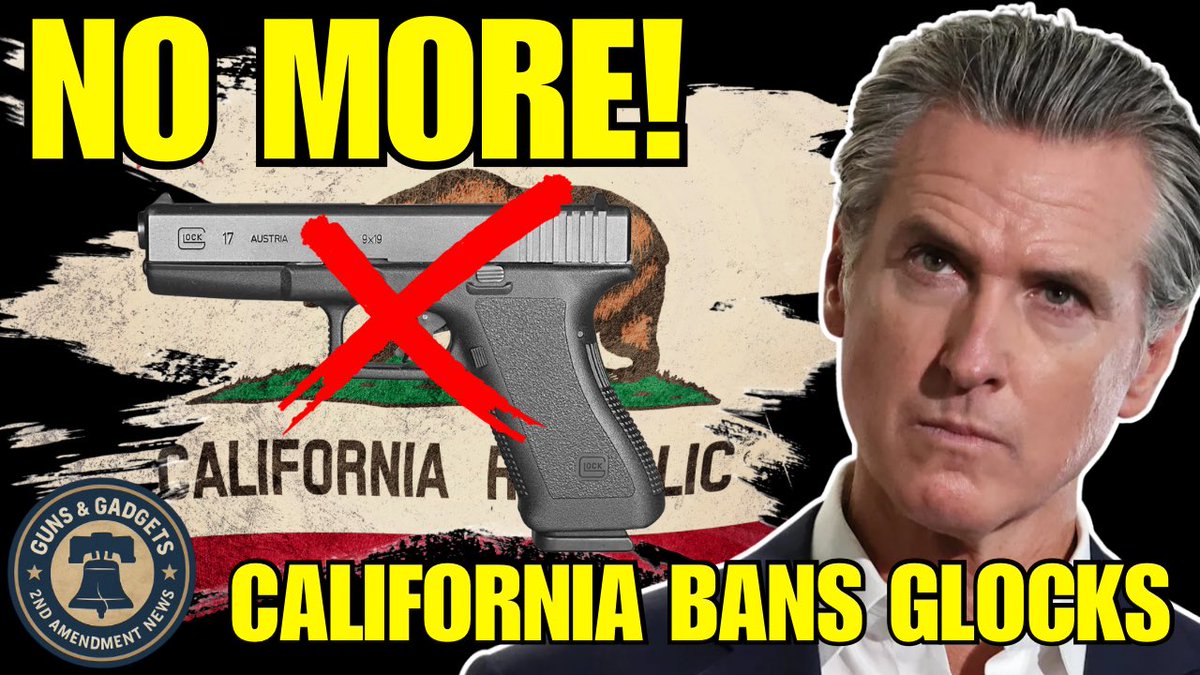 Guns_Gadgets's tweet image. HE DID IT! Newsom Bans Glocks!
youtu.be/M7oJovqyYd8