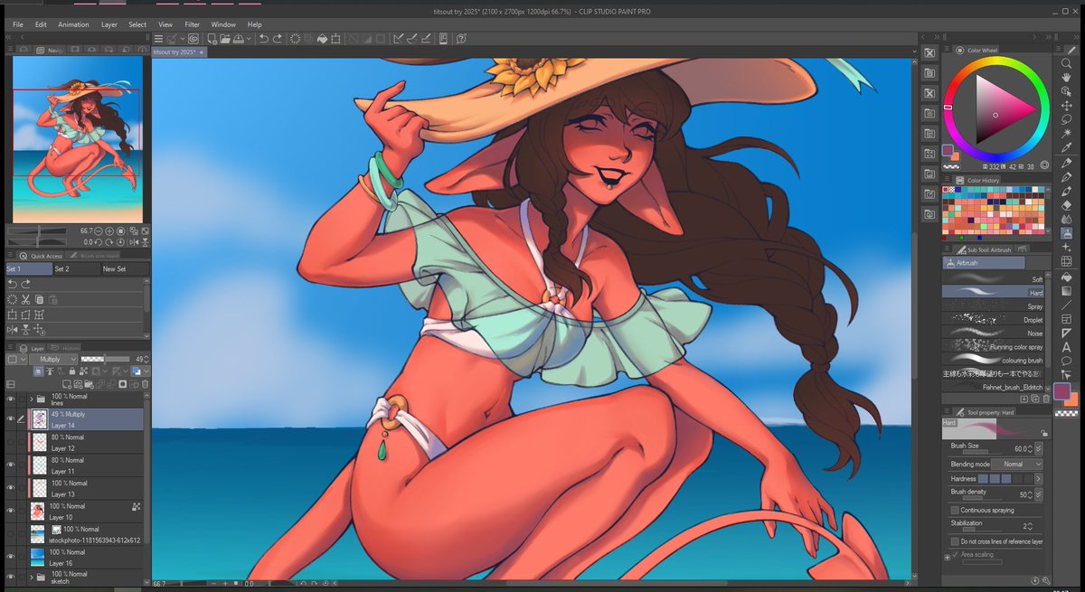 TrashedMammal's tweet image. Never ended up finishing this one, had to take a break after some frustrations.... i just couldnt get it to feel right ahhhh 🥲