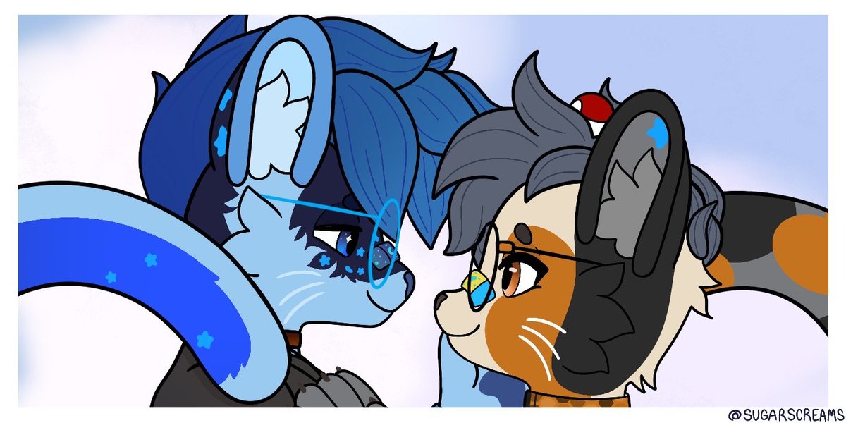 My Moon. 

Icon commission for Aesthiore, featuring the Mayu Species from VR chat!  

#furrycommission #furry #furrysfw #furryart #furryfandom #anthro #mayu #shipart #coupleart