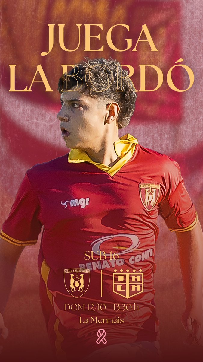 𝑯𝑶𝒀 𝑱𝑼𝑬𝑮𝑨 𝑳𝑨 𝑩𝑶𝑹𝑫𝑶́
• 𝑺𝑼𝑩 𝟏𝟔 •

🆚 JMLM
📍 La Mennais
🕜 13:30

#DaleSU 🛢