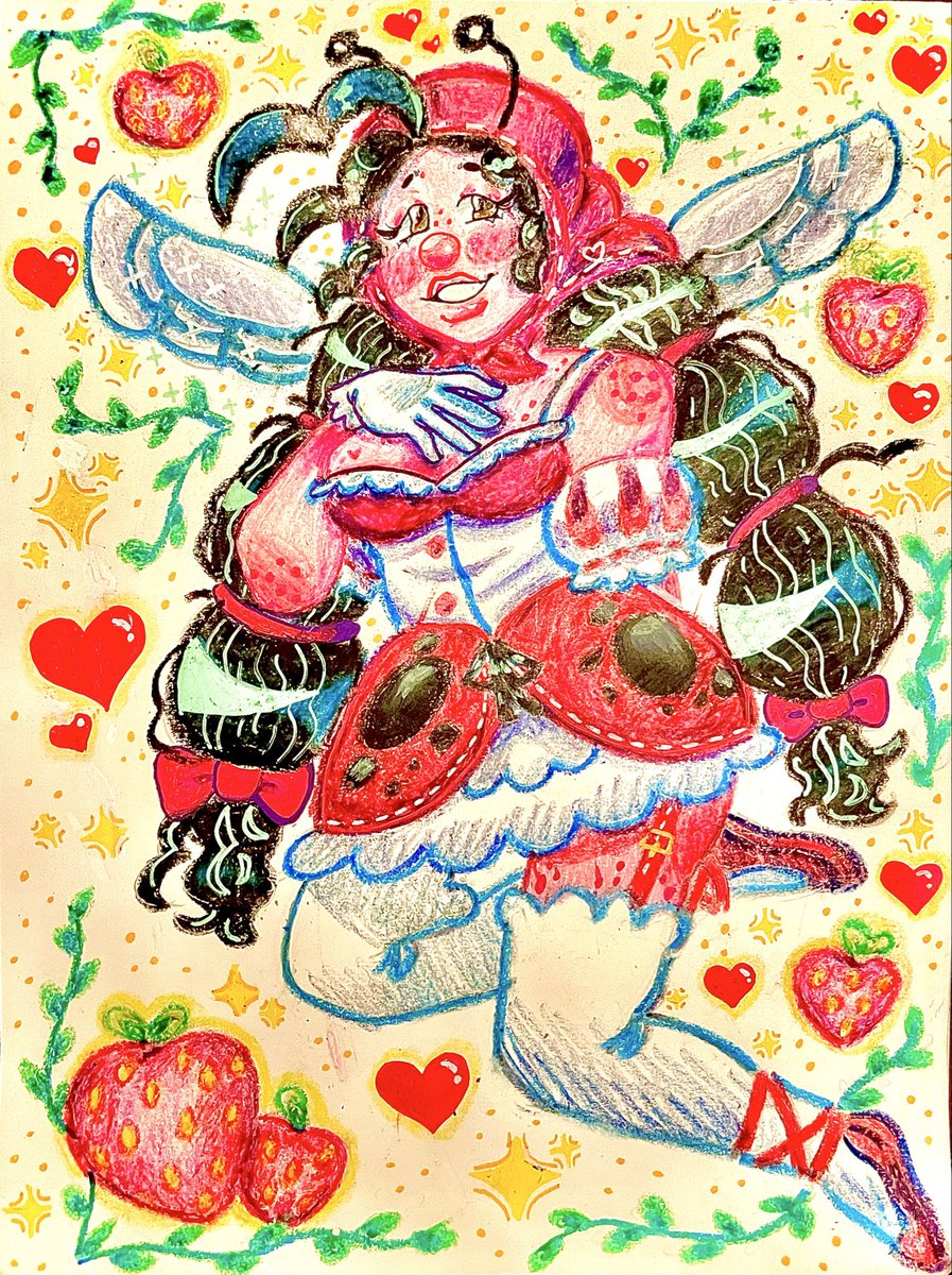 Traditional crayon c0mm for @/pinbug on Instagram!