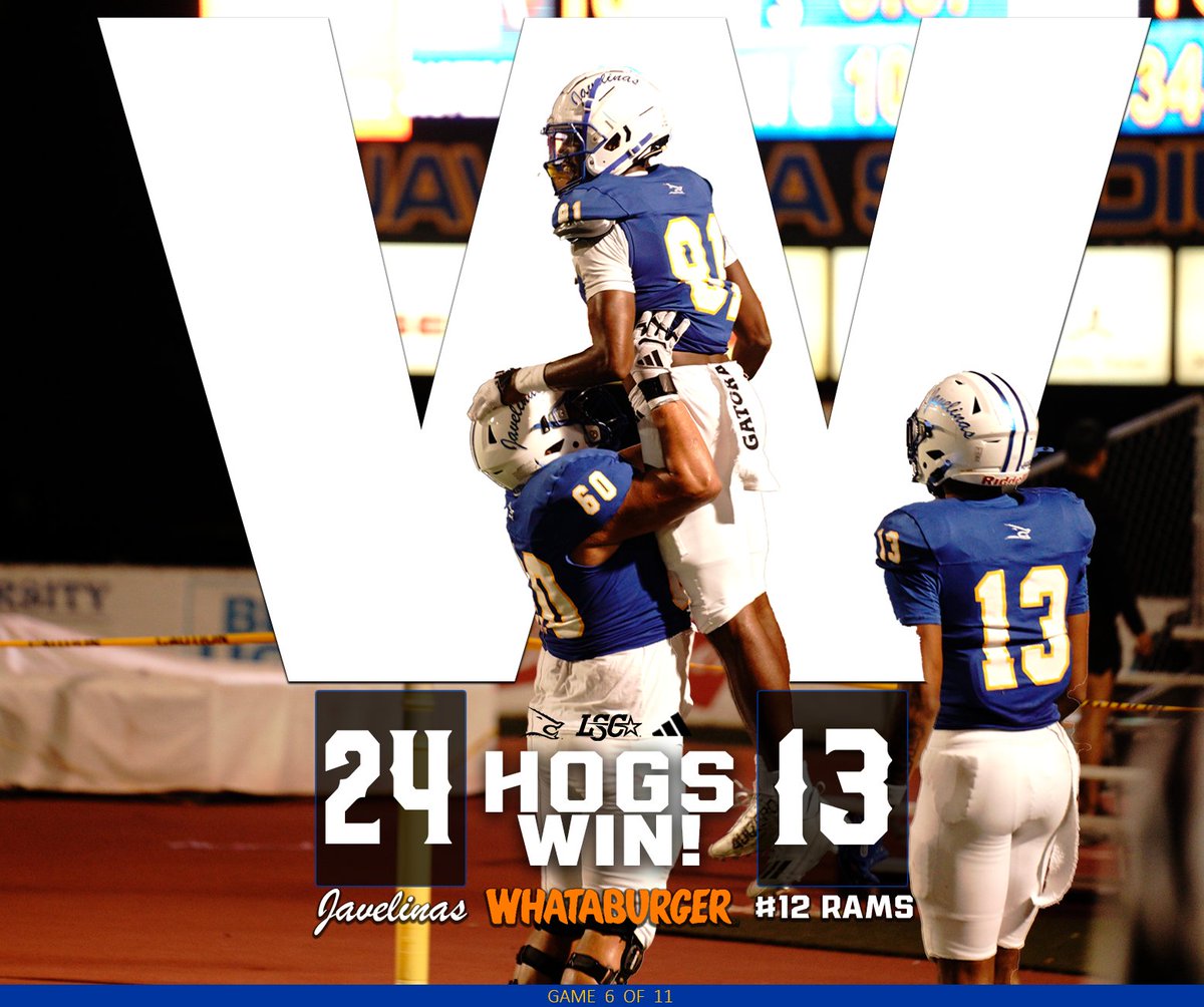 TAMUK Javelina Football (@javelinafb) on Twitter photo DOWN GOES NO. 12! DOWN GOES NO. 12!
#GoJavelinas #TTDB DOWN GOES NO. 12! DOWN GOES NO. 12!
#GoJavelinas #TTDB