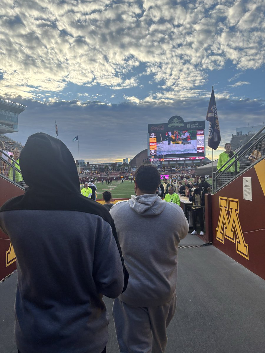 Grateful for a game day visit to Minnesota University
