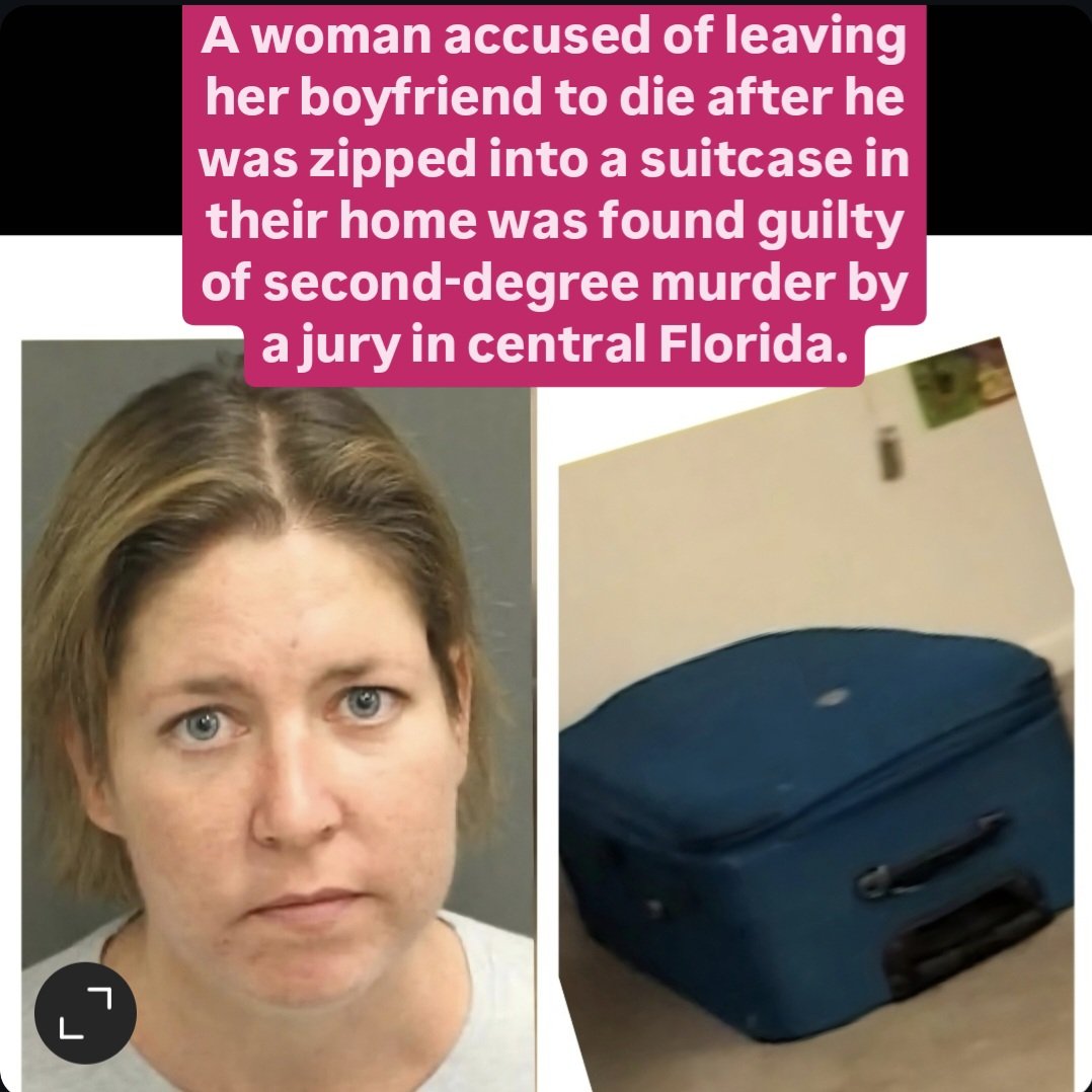 CriminalLibrary's tweet image. 🚨 SUITCASE MURDER
Sarah Boone, 47, was sentenced to life in prison for zipping her boyfriend, Jorge Torres Jr., in a suitcase and taunting him as he begged for air. He died inside.

📌 CBS News | Fox35 
#CrimeNews #TrueCrime #Florida #SarahBoone #Justice #CriminalLibrary