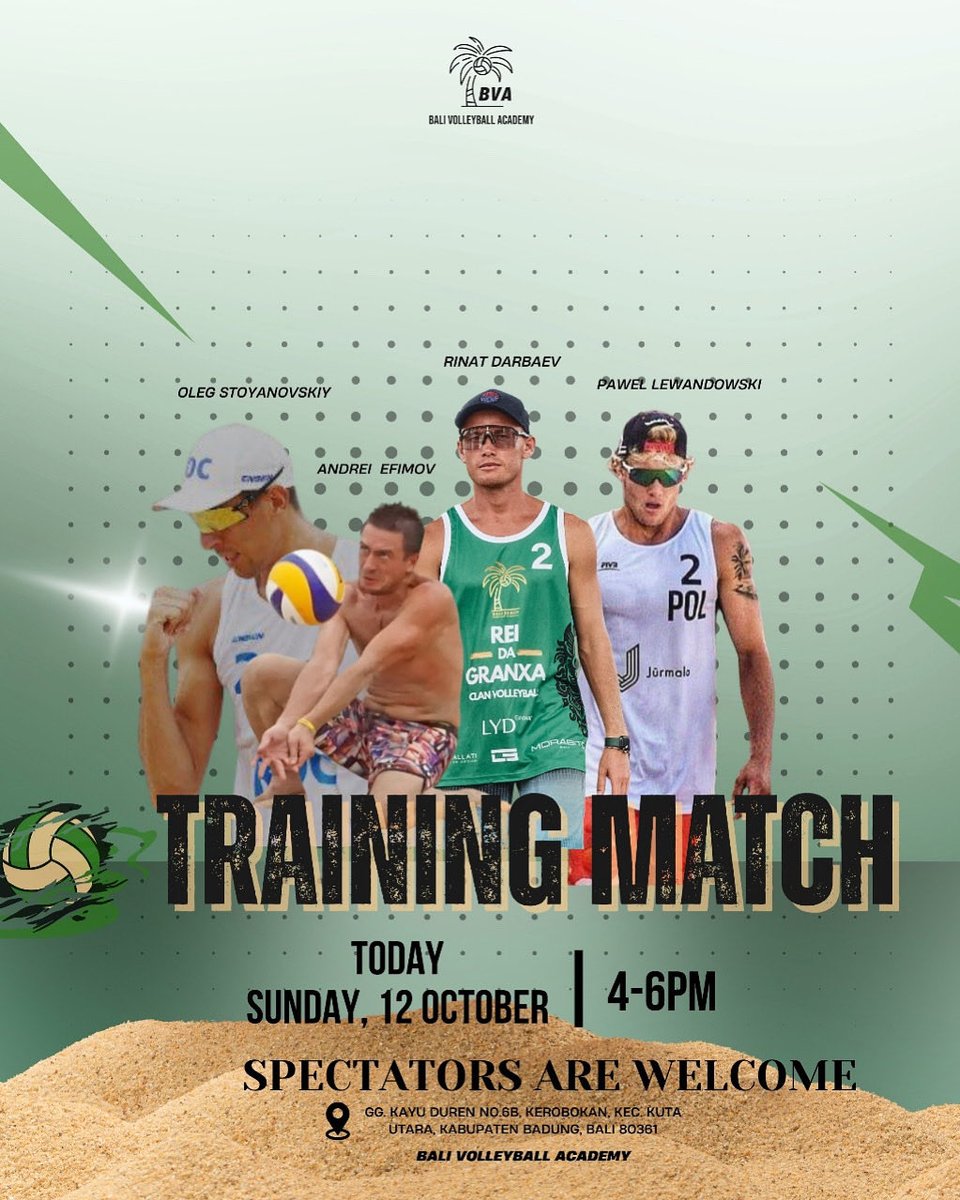 Balivolleyball's tweet photo. Training match today! 💪
Another day to push limits, build teamwork, and grow stronger together.
Every serve counts, every point matters! 🔥
#TrainingMatch #VolleyballTraining #VolleyballLife #GameDay #BaliVolleyballAcademy #VolleyballPractice https://t.co/VqLbxCwlFe