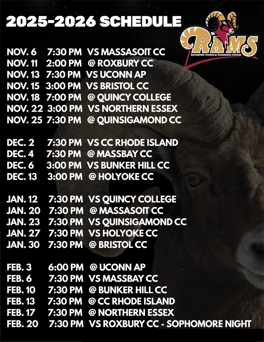 STCC Men’s Basketball (@stccmbb) on Twitter photo ✅ 26 days until tip-off! 🏀🔥
<a href="/STCCMBB/">STCC Men’s Basketball</a> vs Massasoit CC 🔥
📅 Thursday, Nov 6 — 7:30 PM
📍 Springfield Technical Community College ✅ 26 days until tip-off! 🏀🔥
<a href="/STCCMBB/">STCC Men’s Basketball</a> vs Massasoit CC 🔥
📅 Thursday, Nov 6 — 7:30 PM
📍 Springfield Technical Community College