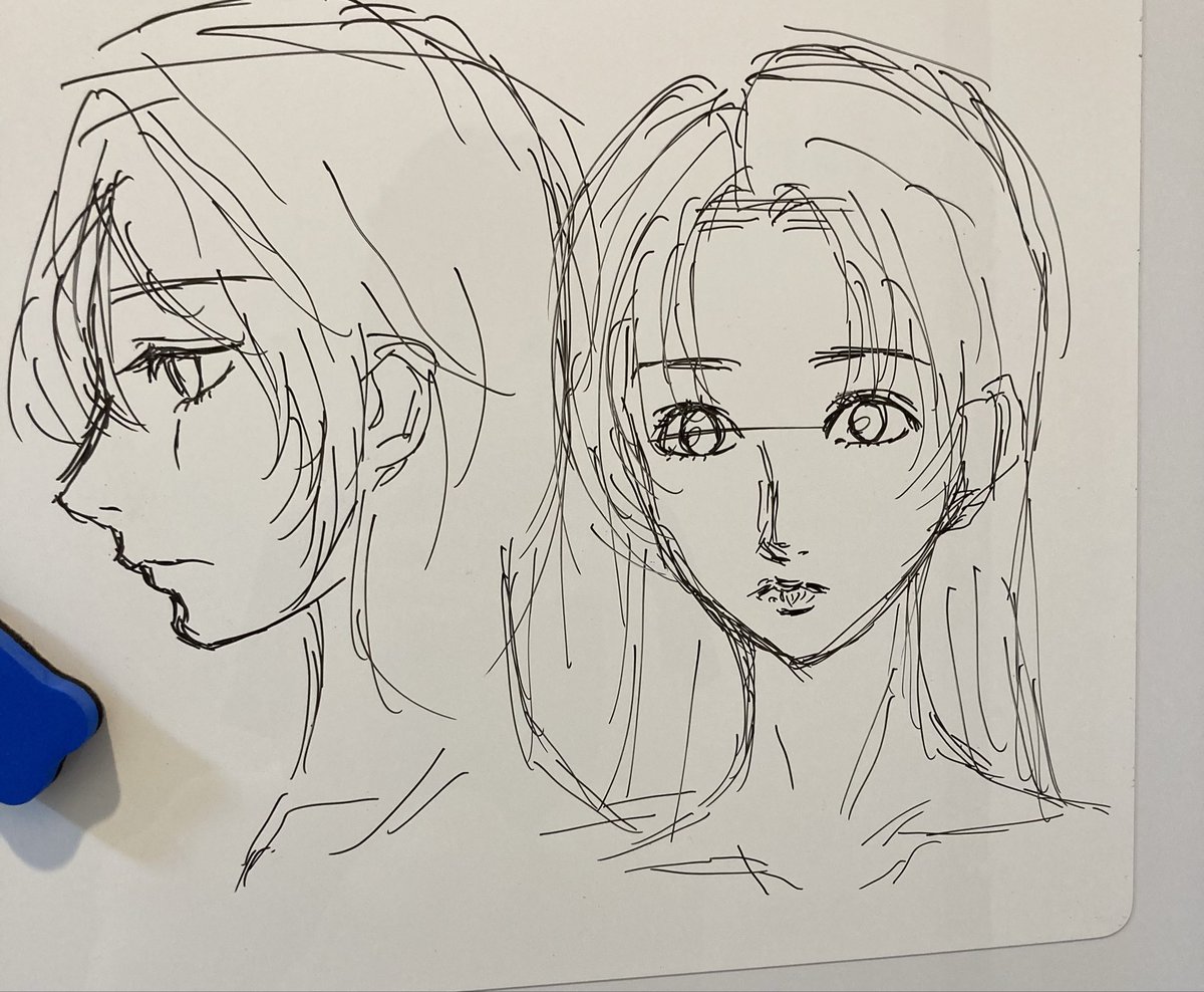 chiho_sub2's tweet image. 描いてみたんだけど
どっちの絵のタッチが好き？