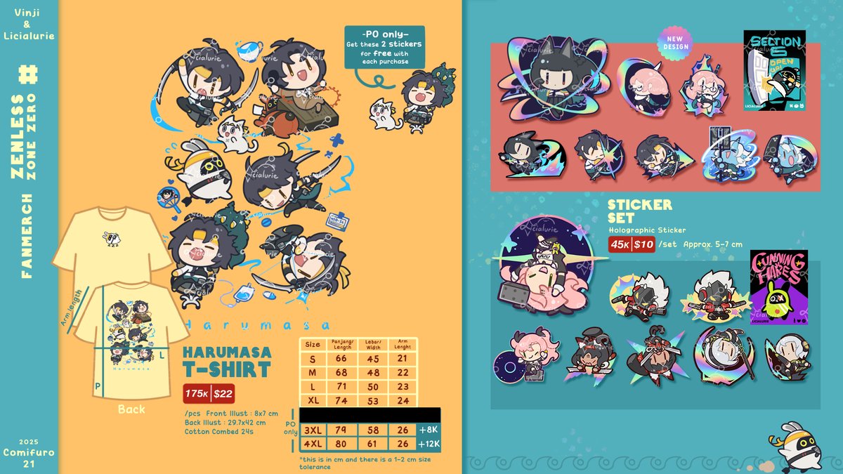licialurie's tweet photo. (1/3) Vinji &amp; Licialurie PO Batch 2 ⭐️ #comifuro21 [Both Days | Table N-26]  

PO close on 18 Oct 
👑Genshin, HSR, ZZZ  
✉️Local pickup, mail order &amp; International
✨GO DM first  

🔃are deeply appreciated~ 💛৻(  •̀ ᗜ •́  ৻)

#cfxx Form link ⬇️ https://t.co/SeYVhUBBjs