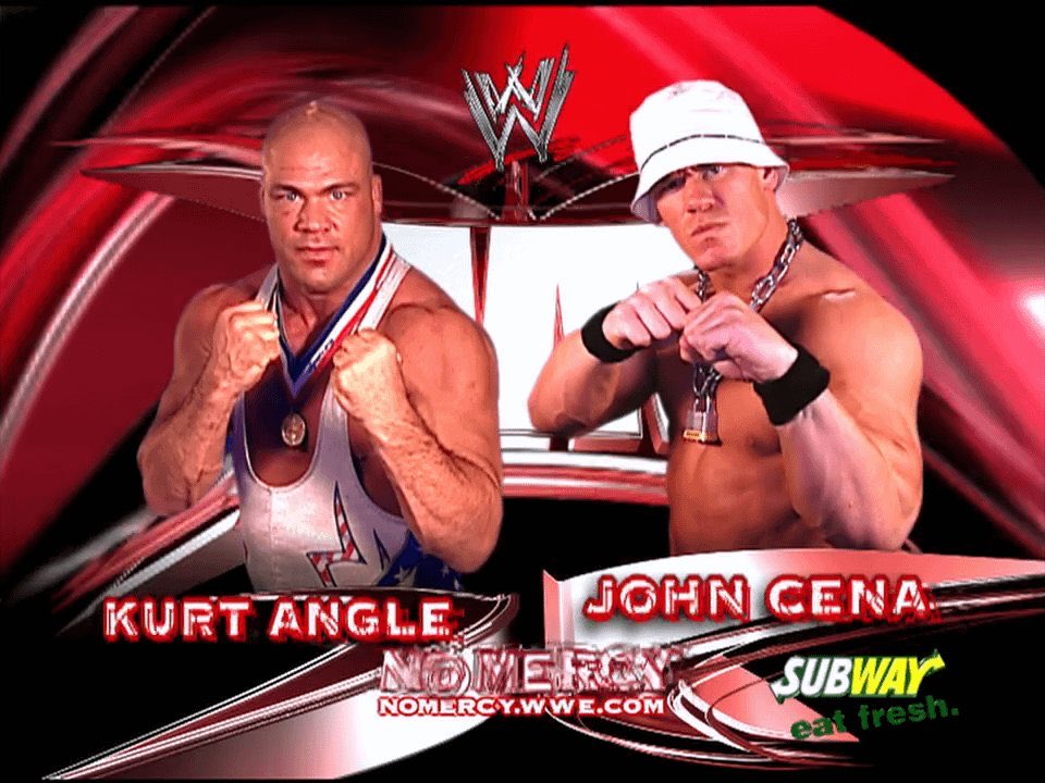 aintfuego's tweet image. John Cena vs Kurt Angle 
@ WWE No Mercy 10/19/03

Rating: ⭐️⭐️⭐️⭐️